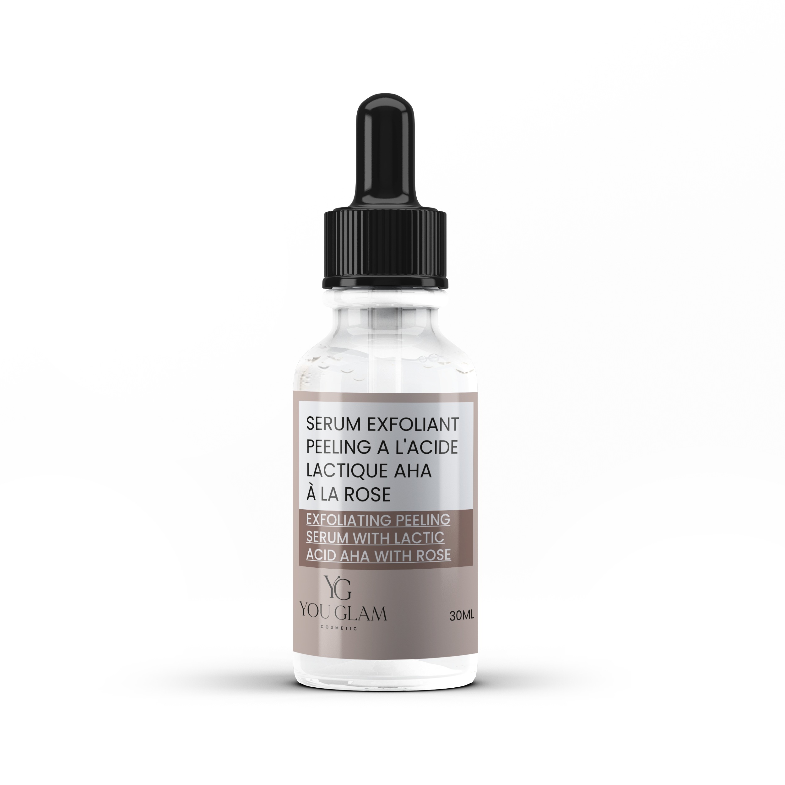 Serum Exfoliant peeling a l'acide lactique AHA à la rose